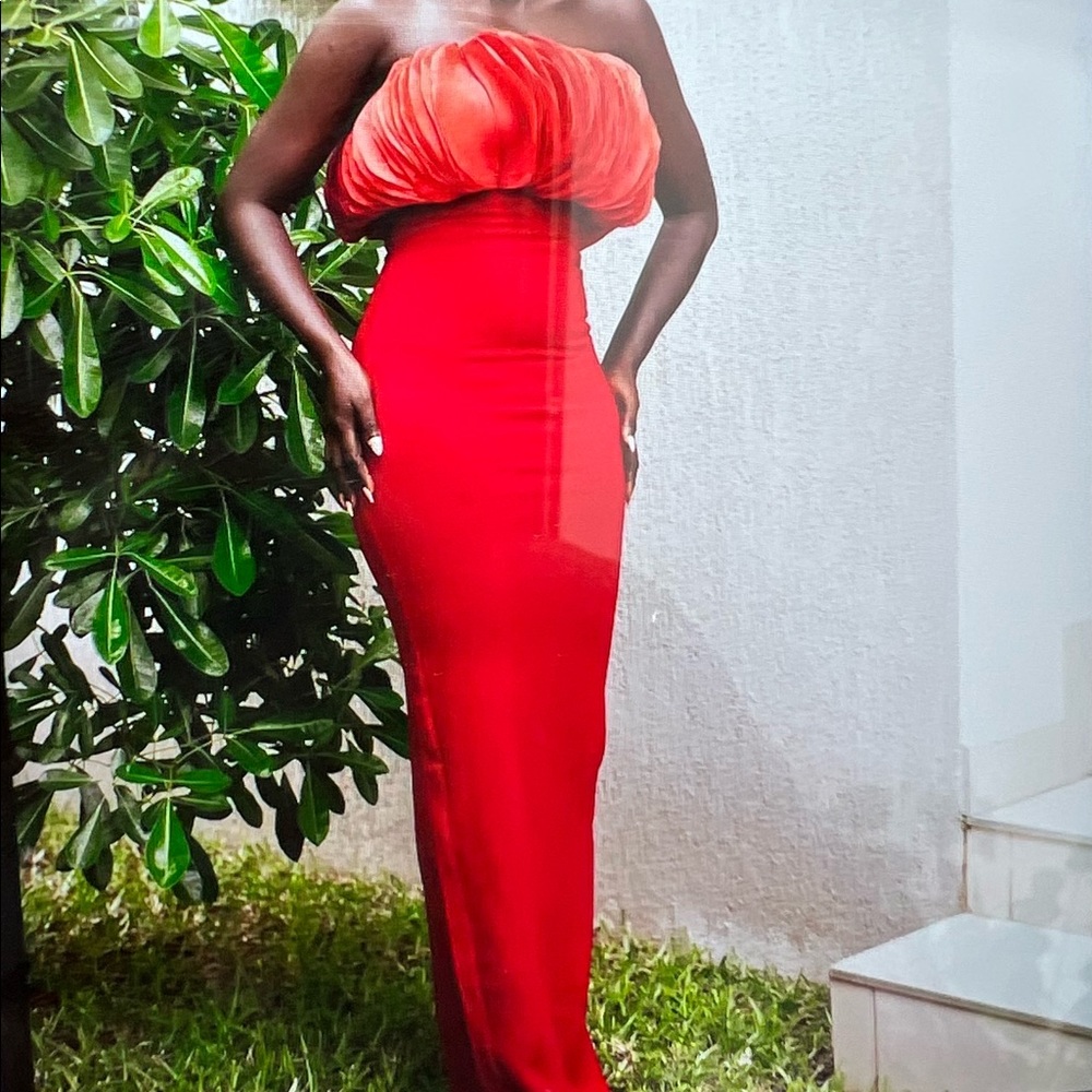 Red gown